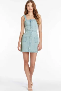New Archie Denim Dress Women Mini Dresses