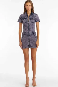 Hot Bianca Denim Dress Women Mini Dresses