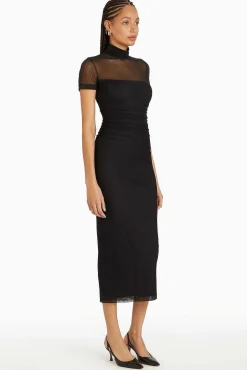 Hot Dominique Dress In Mesh Women Midi Dresses