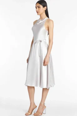 Best Elondra Silk Dress Women Midi Dresses