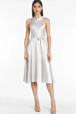 Best Elondra Silk Dress Women Midi Dresses