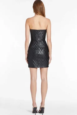 Cheap Keisha Dress In Faux Leather Women Mini Dresses