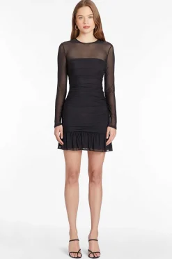 New Long Sleeve Kiana Dress In Mesh Women Mini Dresses