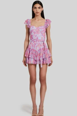 Fashion Mackey Romper In Midsummer Print Women Rompers
