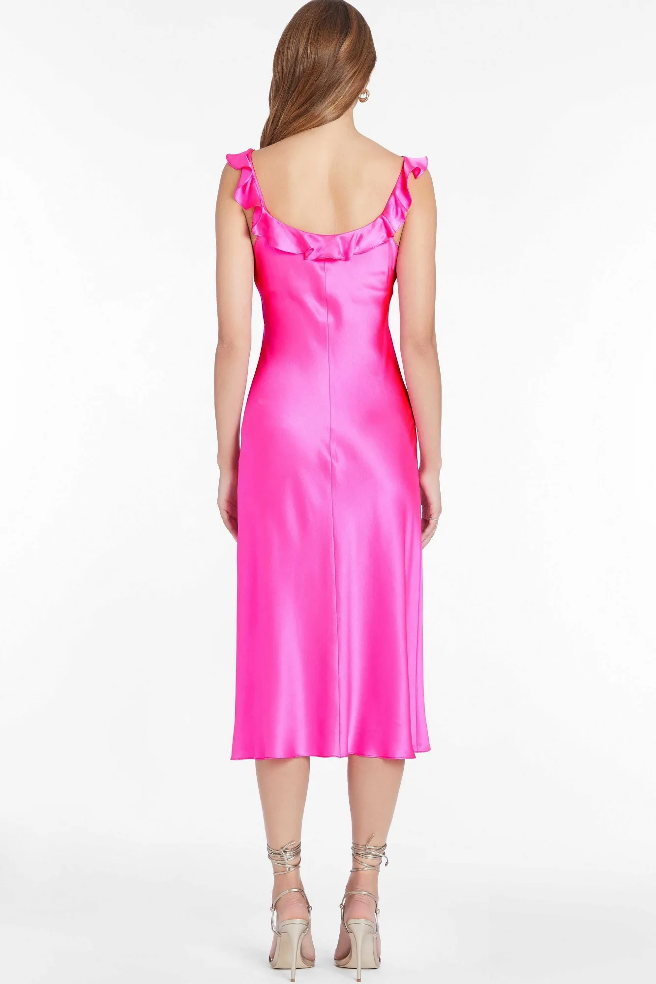 Store Maelyn Silk Dress Women Midi Dresses