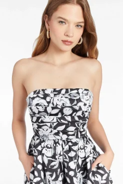 Discount Oscar Dress In Printed Twill Women Mini Dresses