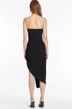 New Soiree Dress With Rhinestones Women Midi Dresses