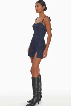 New Taylor Denim Skort Romper Women Rompers